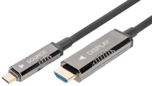 DIGITUS USB Typ-C auf HDMI AOC Adapterkabel, 15 m