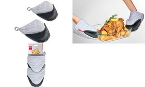 metaltex Ofenhandschuhe antislip, 2er Set, grau/schwarz