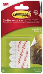 3M Command Klebestreifen Poster Strips, Größe: S, weiß