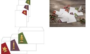 sigel Weihnachts-Motiv-Papier "Cut-out style", A4