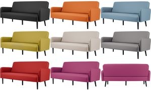 PAPERFLOW 3-Sitzer Sofa LISBOA, Kunstlederbezug, grün