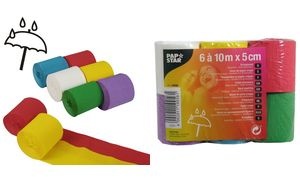 PAPSTAR Krepp-Papier-Rollen, 50 mm x 10 m, sortiert