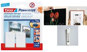 tesa Powerstrips Bilder-Nagel, weiß, Haltekraft: max. 1 kg