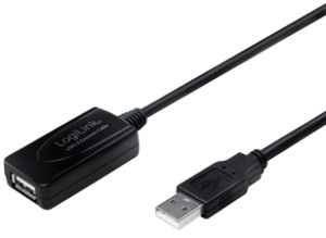 LogiLink USB 2.0 Aktives Verlängerungskabel, 10,0 m