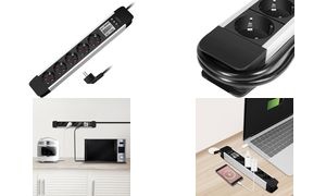 LogiLink Steckdosenleiste mit LCD-Display, 5-fach