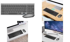 LogiLink Dual-Mode Desktop-Set, kabellos, grau/anthrazit