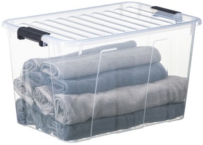 plast team Aufbewahrungsbox HOME BOX, 52 Liter, transparent