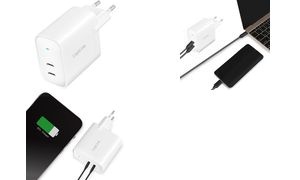 LogiLink USB-Steckdosenadapter, 2x USB-C, weiß, 65 Watt