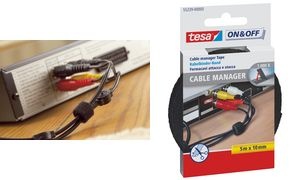 tesa On & Off Klett-Kabelbinder Cable Manager Universal