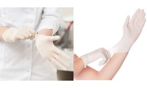 HYGOSTAR Latex-Handschuh SKIN, L, weiß, gepudert