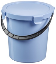 plast team Pflückeimer mit Deckel, 5 Liter, dunkelgrau