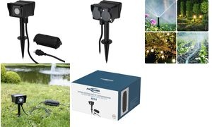 ANSMANN Gartensteckdose mit Erdspieß & Zeitschaltuhr AES8
