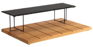 APS Buffetständer SQUARE, 120 x 120 x 70 mm, schwarz