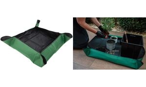 Bradas Pflanzen-Umtopfmatte, 1.000 x 1.000 mm, grün/schwarz