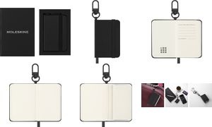 MOLESKINE Mini-Notizbuch Anhänger, Hardcover, schwarz
