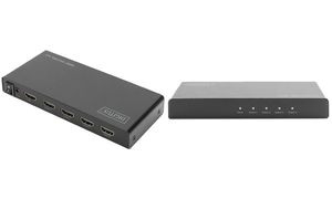 DIGITUS 4K HDMI Splitter, 4-fach, mit Downscaler, schwarz
