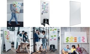 sigel Mobiler Aufsteller Stand Meet up, mit Rollen