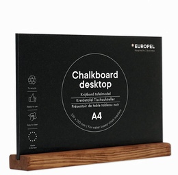 EUROPEL Kreidetafel Tischaufsteller, DIN A4 hoch, schwarz