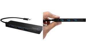 LogiLink Flacher USB 3.0 Hub mit USB-C 3.1 Gen1 Anschluss