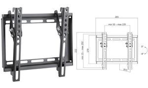 LogiLink TV-Wandhalterung, neigbar, für 58,42 - 106,68 cm