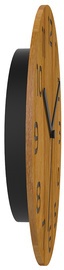 UNiLUX Wanduhr/Quarzuhr PALMA Bamboo, schwarz-bambus