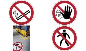 DURABLE Verbotskennzeichen Fußgänger verboten, selbstklebend