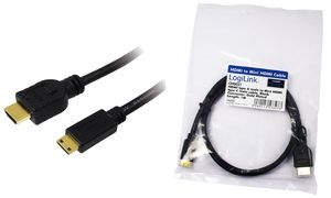 LogiLink HDMI Kabel, A-Stecker - C-Stecker Mini, 1,0 m