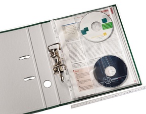 LEITZ Prospekthülle mit CD-Klappe, A4, PP, genarbt, 0,12 mm