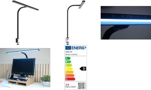 UNiLUX LED-Tischleuchte STRATA LUMINO, Klemmfuß, schwarz