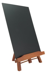 Securit Tisch-Kreidetafel JUNIOR mit Staffelei, mahagoni