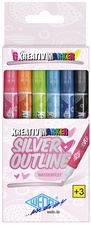 WEDO Kreativmarker SILVER + OUTLINE, 6er Etui