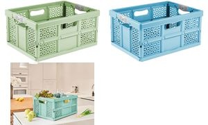 keeeper Profi-Klappbox "eco lea", 32 Liter, sky blue