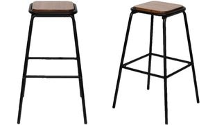 PAPERFLOW Barhocker OSLO, 2er Set, Gestell schwarz