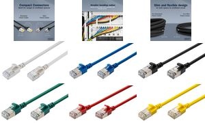 DIGITUS Slim Patchkabel, Kat. 6A, F/FTP, rot, 1,0 m