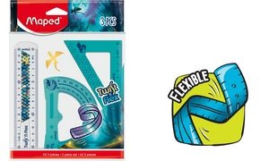 Maped Geometrie-Set Twist'n Flex DRAGON, 3-teilig, flexibel