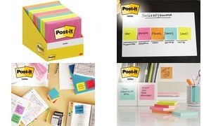 Post-it Haftnotizen notes, 76 x 76 mm, farbig sortiert