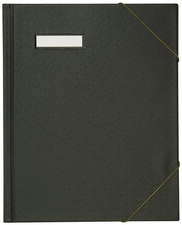 ELBA Umlaufmappe A4 aus PVC, mit Eckspannergummi, schwarz