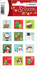 HERMA Weihnachts-Sticker DECOR "Adventskalender", grau