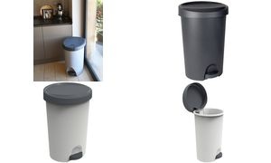 EDA Tret-Abfallbehälter Stepy, 70 L, PP, anthrazit