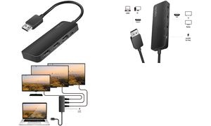 LogiLink 4K DisplayPort - HDMI Splitter, 3-fach, schwarz