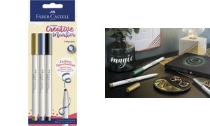 FABER-CASTELL Creative Marker GOLDFABER, 3er Blister