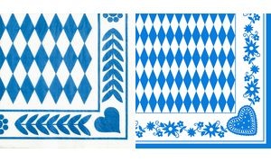 PAPSTAR Motiv-Servietten "Bayrisch Blau", 400 x 400 mm
