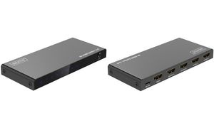 DIGITUS 4K HDMI Splitter, 1x4, 4K/60Hz HDCP 2.2, schwarz