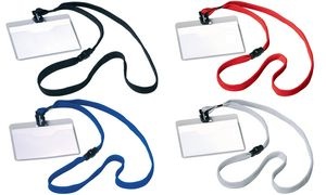 DURABLE Namensschild, mit Textilband, 90 x 60 mm, schwarz