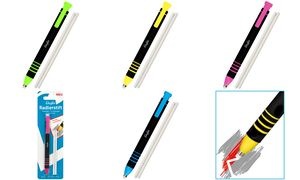 Läufer Kunststoff-Radierstift, inkl. 2 Ersatzradierer, pink