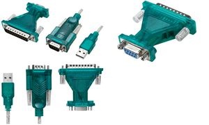 LogiLink USB 2.0 - RS232 9/25 Pol Adapter mit Verlängerungs-