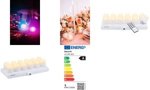Securit Akku LED-Teelicht-Set AMSTERDAM, Warmweiß