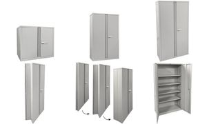 phoenix Aktenschrank SCF0891GGE, faltbar, hellgrau