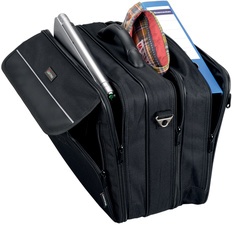 LiGHTPAK Notebook-Tasche "CORNICHE", aus Nylon, schwarz