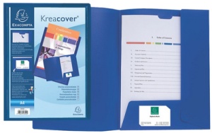 EXACOMPTA Präsentationsmappe Kreacover, PP, A4, blau